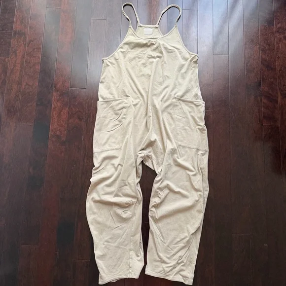 Free People Movement Hot Shot Romper, Size S, Mocha Latte, Overalls Jumpsuit - Picture 2 of 9